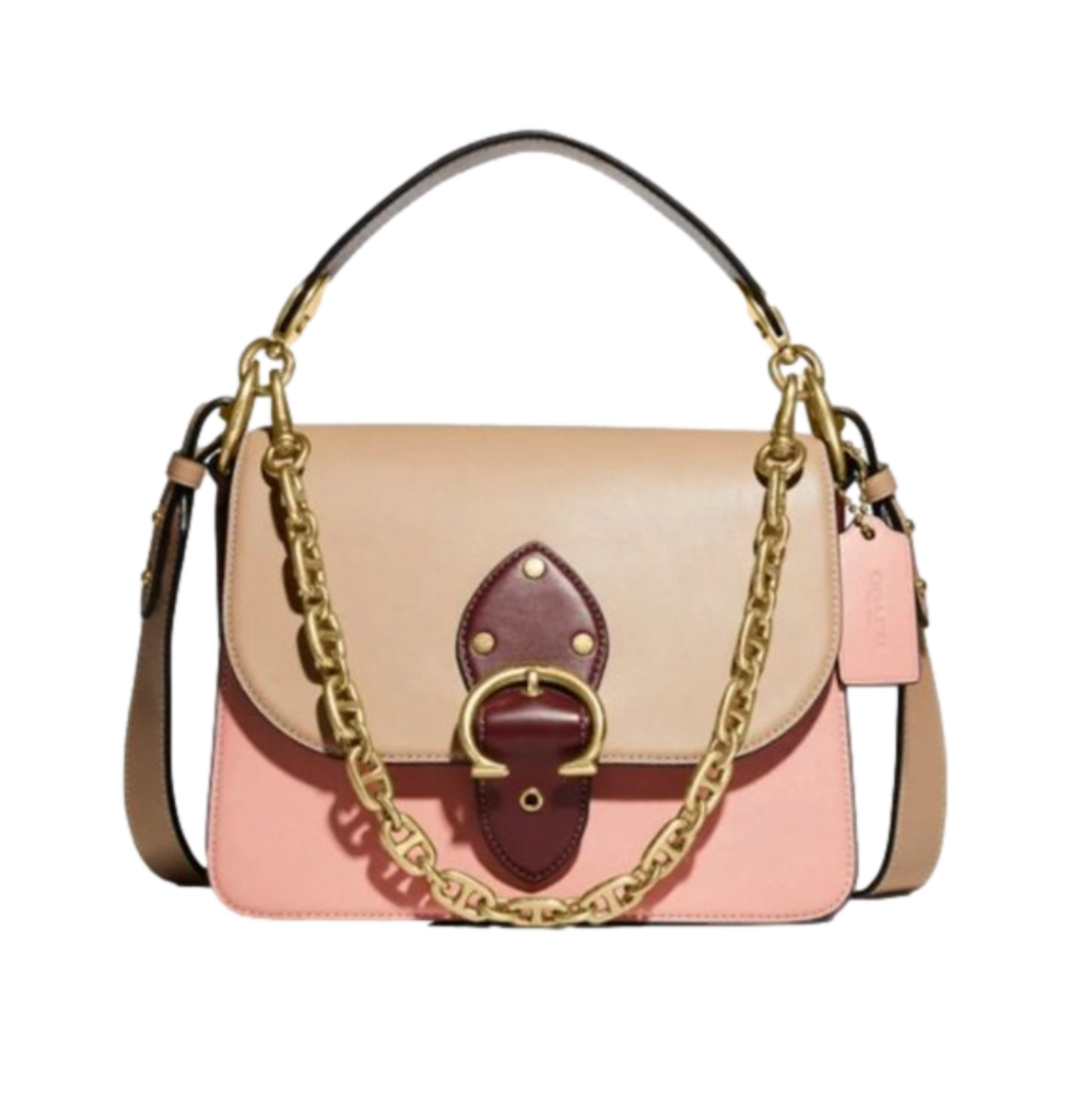Coach Beat Shoulder Bag In Colorblock Candy Pink Multi NWT